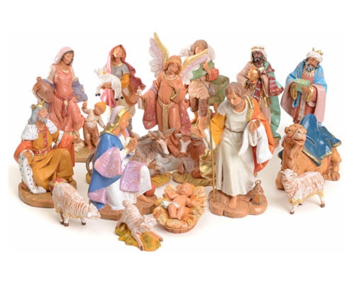 Resina - Pesebre completo Fontanini 16pz 15cm