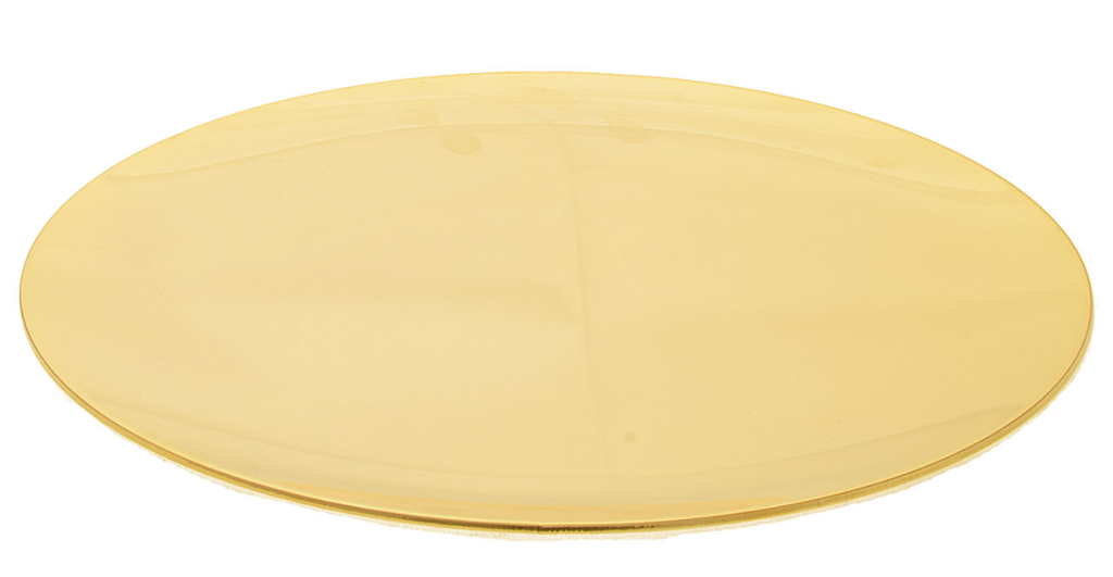 Patena latón dorado 21 cm