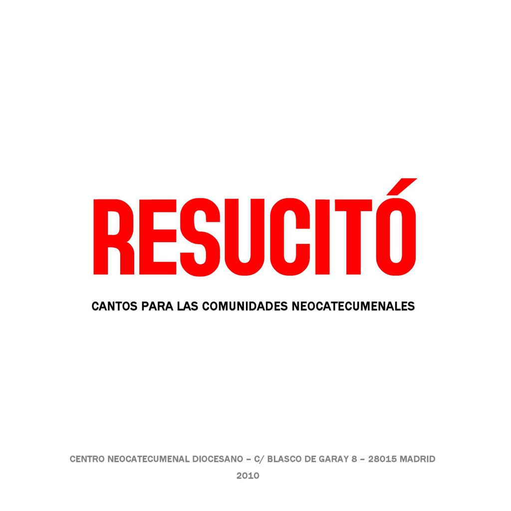 Libro de Canto Resucitó